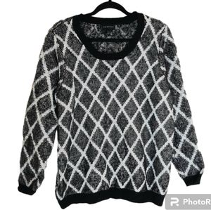 Lane Bryant Womens Sweater Black and White Size 18/20 Pre-owned